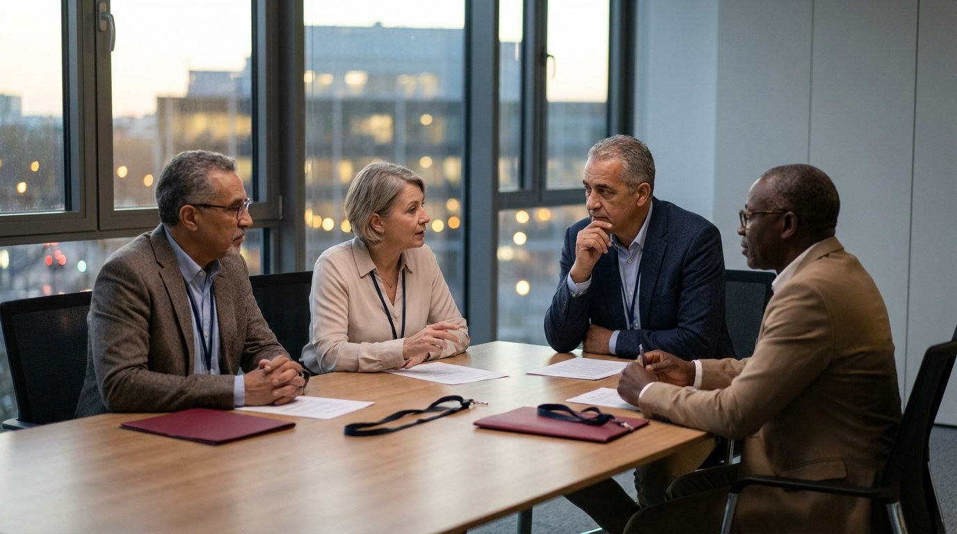 Dirigeants en séance de direction — Master MBA TargetUp University Maroc
