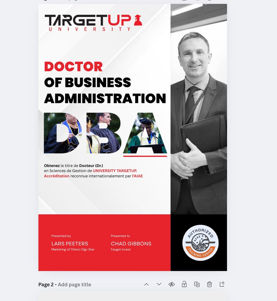DBA -Doctorat en Administration des Affaires