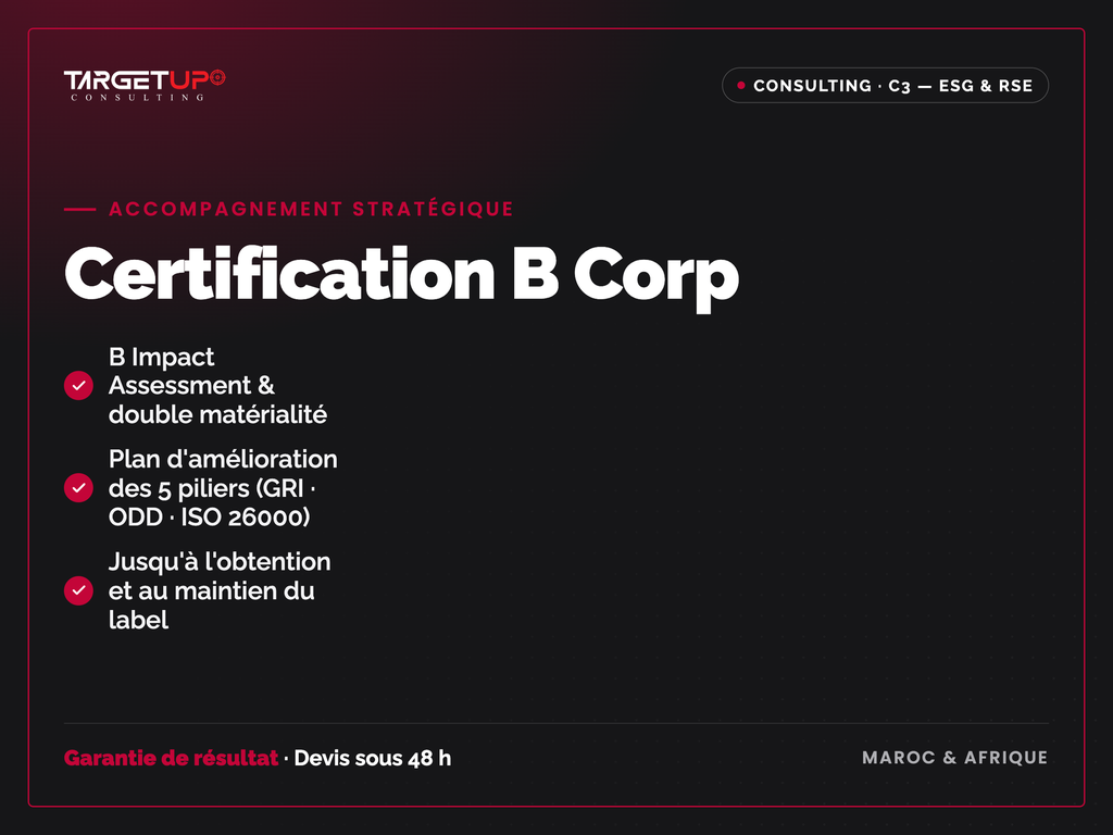 Accompagnement à la certification B Corp